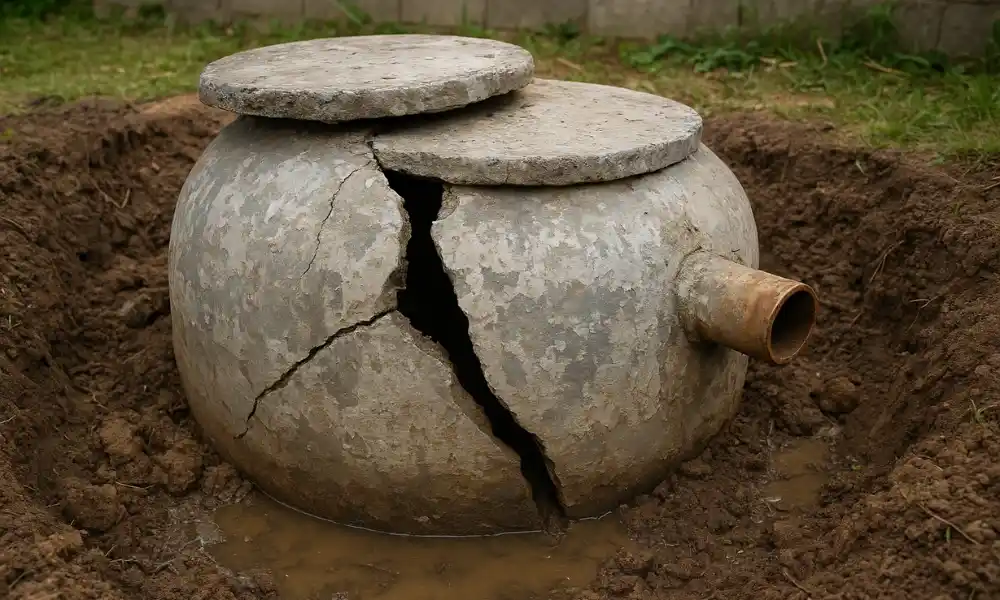 kerusakan septic tank bau