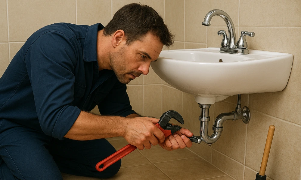 perbaikan saluran wastafel